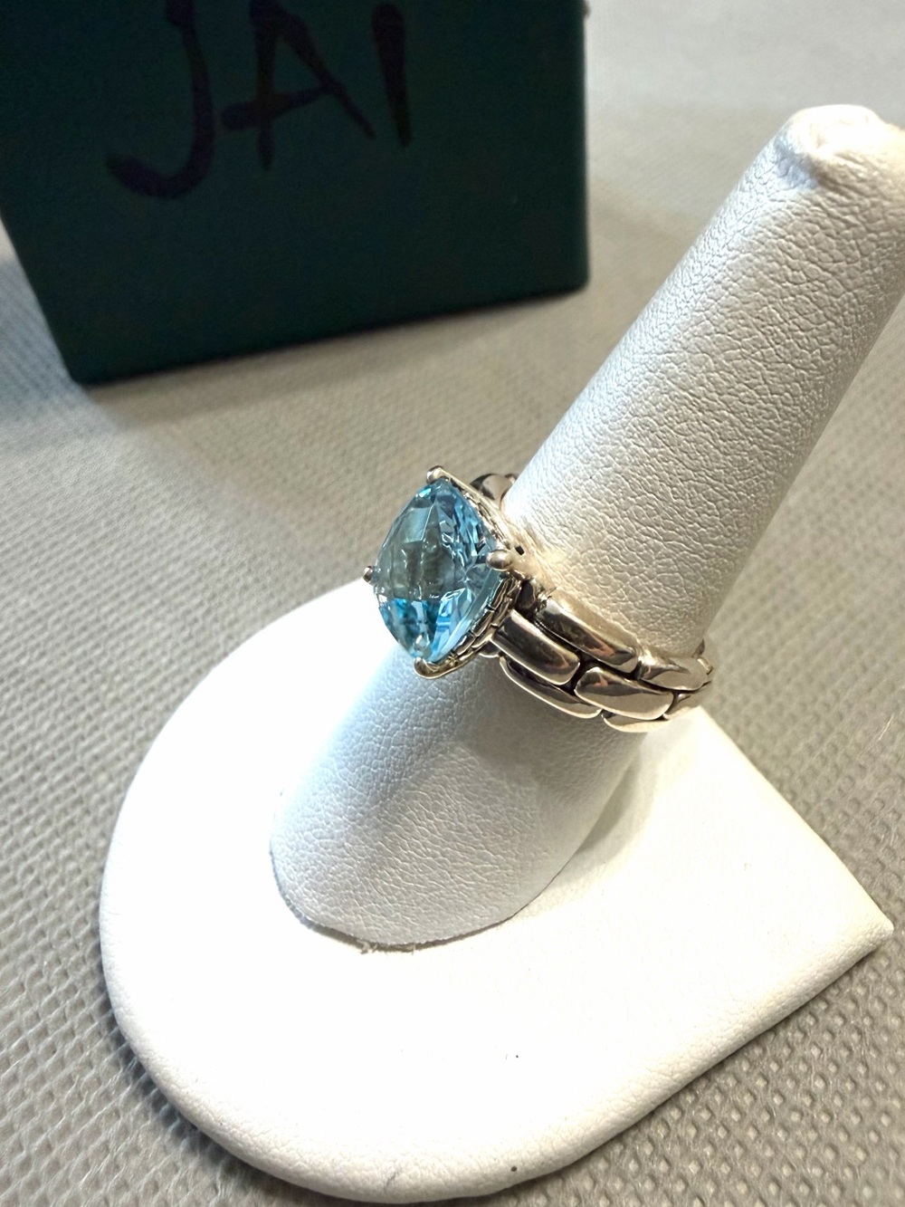 Jai by John Hardy Sterling Silver Blue Topaz Ring - Picture 4 of 7